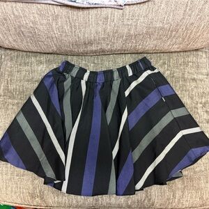 BCBGeneration Black Top with Purple & Gray Stripes